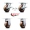 Service Caster 5 Inch High Temp Phenolic Caster Brakes/Swivel Locks and 2 Rigid SCC, 2PK SCC-35S520-PHRHT-SLB-BSL-2-R-2 - alternate 4